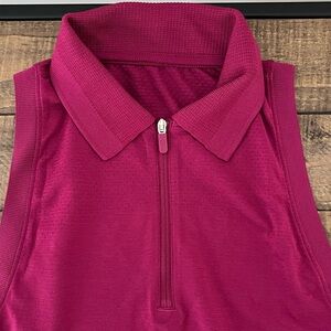 Lululemon Swiftly Tech Sleeveless Half Zip Polo. Never Worn
